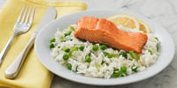 Photo de la Recette: SAUMON CROUSTILLANT AVEC RIZ AU CITRON