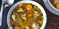 Photo de la Recette: Soupe Repas aux Boulettes de Dindon Haché et aux Légumes