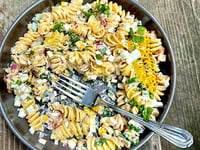 Photo de la Recette: Salade de rue mexicaine : Salade de pâtes et maïs grillé