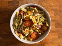 Photo de la Recette: Salade de Fusilli au Pesto et Halloumi Grillé