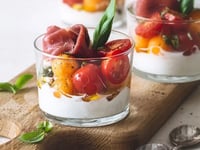 Photo de la Recette: Verrines de Melon au Jambon Cru et Ricotta