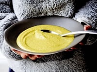 Photo de la Recette: Soupe Patates Douces, Poireaux et Coco