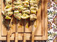 Photo de la Recette: Brochettes de Poulet au Citron et Citron Confit
