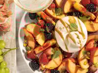 Photo de la Recette: Burrata aux Fruits et au Caramel Framboises