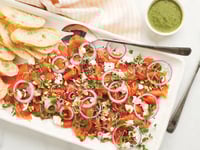 Photo de la Recette: Carpaccio de Saumon Fumé au Basilic et au Citron