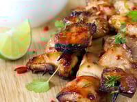 Photo de la Recette: Brochettes de Poulet à la Lime, Sauce à l'Orange
