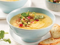 Photo de la Recette: Gaspacho de Maïs et Salsa de Radis