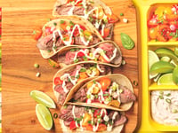 Photo de la Recette: Mini-tacos de Bavettes et Crème Sure à la Lime