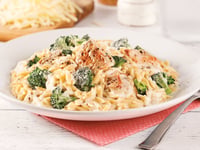 Photo de la Recette: Orzo Crémeux Poulet et Cheddar