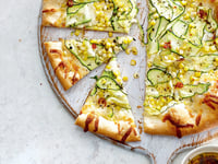 Photo de la Recette: Pizza au Maïs et à la Courgette