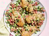 Photo de la Recette: Poitrines de Poulet Grillées, Salsa de Melon d’Eau