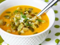Photo de la Recette: Potage Citrouille, Poires et Fenouil