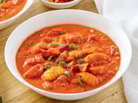 Photo de la Recette: Soupe Crémeuse aux Tomates, Gnocchis et Bacon