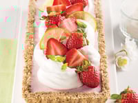 Photo de la Recette: Tarte au Yogourt et Fraises
