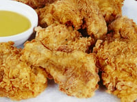 Photo de la Recette: Poules de Cornouailles Croustillantes Sauce Miel et Moutarde