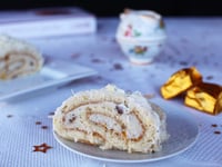 Photo de la Recette: Bûche au Chocolat Blanc et aux Marrons