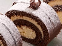 Photo de la Recette: Bûche Légère au Chocolat et sa Crème de Vanille