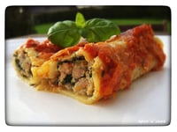 Photo de la Recette: Cannellonis au Roquefort et aux Épinards