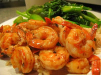 Photo de la Recette: Crevettes Sautés et Légumes