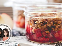 Photo de la Recette: Croustade Pommes-framboises au Micro-ondes