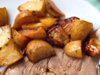 Photo de la Recette: Frites de Carottes au Thym et Romarin et Gigot d’Agneau