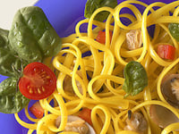 Photo de la Recette: Linguines avec Épinards à la Saveur Marine