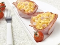 Photo de la Recette: Macaroni au Fromage en Coquille de Jambon