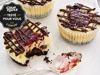 Photo de la Recette: Mini-gâteaux au Fromage au Chocolat et aux Framboises