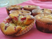 Photo de la Recette: Muffins aux Framboises, aux Pistaches et au Chocolat Blanc