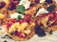 Photo de la Recette: Nachos au Bacon et Fromage en Grain