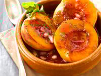 Photo de la Recette: Nectarines Rôties dans un Sirop de Grenade