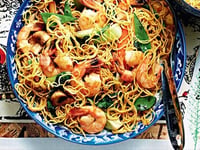 Photo de la Recette: Nouilles Lo Mein aux Crevettes