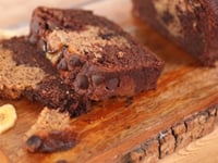 Photo de la Recette: Pain aux Bananes Marbré au Chocolat Noir