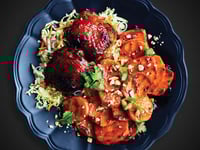 Photo de la Recette: Patates Douces et Poulet en Sauce Tao