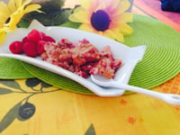Photo de la Recette: Pouding au Pain aux Framboises
