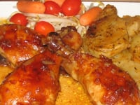 Photo de la Recette: POULET À L'OIGNON BBQ