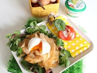 Photo de la Recette: Salade façon Nid de Pâques et son Petit Panier Boursin®