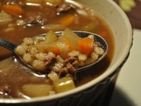 Photo de la Recette: Soupe à l'Orge et au Boeuf