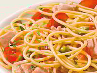 Photo de la Recette: Spaghettini au Thon, Tomates Cerises et Câpres