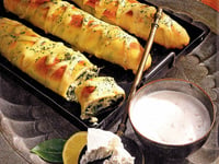 Photo de la Recette: Strudel au Fromage et aux Épinards