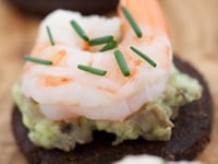 Photo de la Recette: Toasts au Guacamole et Crevettes