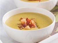 Photo de la Recette: Velouté de Poireaux, Poires et Pancetta