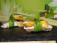 Photo de la Recette: AMUSE-BOUCHE À L’OMELETTE ET AU BOEUF ( recettes coréenne)