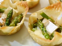 Photo de la Recette: Tartelettes Wonton aux Asperges et au Brie