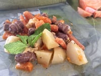 Photo de la Recette: Saucisses et Légumes en Papilotte