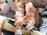 Photo de la Recette: Bacon en camping (sur le feu)