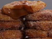 Photo de la Recette: BEIGNETS AUX POMMES COEUR CARAMEL