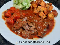 Photo de la Recette: BOEUF BRAISÉ À L'AIL ET SAUCE TOMATE