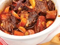 Photo de la Recette: Bœuf Braisé aux Pêches