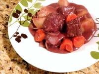 Photo de la Recette: Boeuf Mijoté au Vin Rouge